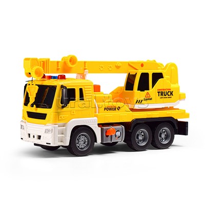 Машина "Кран" 1:16 (свет, звук) в коробке (цвет желтый)