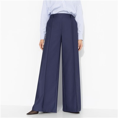 Брюки нарядные со стрелками, Минимализм с акцентами (синие)