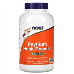 Now Foods, порошок из шелухи семян подорожника, 340 г (12 унций)