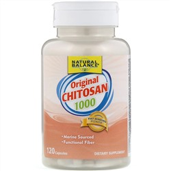 Natural Balance, классический хитозан, 1000 мг, 120 капсул
