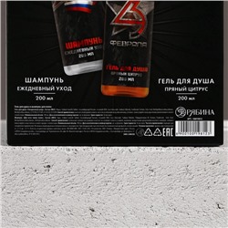 Подарочный набор «С 23 Февраля!»: гель для душа и шампунь для волос, 2×200 мл, HARD LINE