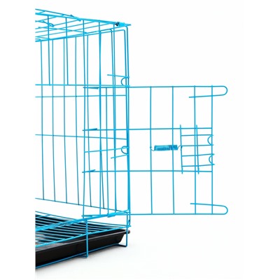 УЦЕНКА Клетка для собак 51×35×41 см, голубая