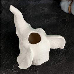 Декоративное кашпо для цветов «Слон», 15×12×13 см, керамика, белое