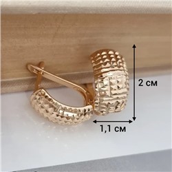 Серьги ювелирная бижутерия коллекция "Дубай", покрытие позолота с алмазной гранью, арт.213.614