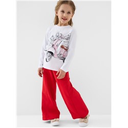 Фуфайка трикотажная для девочек (футболка с длинными рукавами)