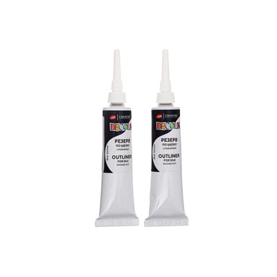 Краска по ткани (шелку), набор 6 цветов × 50 мл, ЗХК Decola «Батик» (резерв 2 штуки × 18 мл), акриловая на водной основе, (4441448)