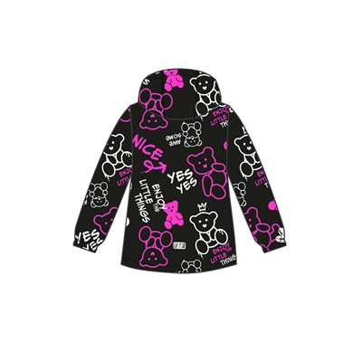 Куртка текстильная с полиуретановым покрытием для девочек (ветровка)