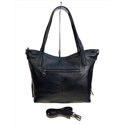 Женская сумка из натуральной кожи, цвет  черный