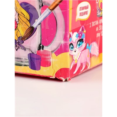 УЦЕНКА Роспись стеклянной кружки красками «Принцесса с розой»