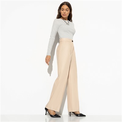 Брюки из экокожи, Модный захват (beige)
