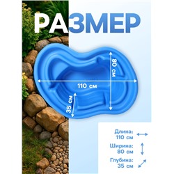 УЦЕНКА Пруд садовый пластиковый, 140 л, синий