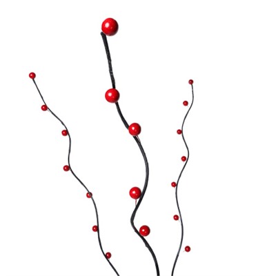 Сухоцвет набор 5 штук 150 см шарики красные / 88-2 / 140361