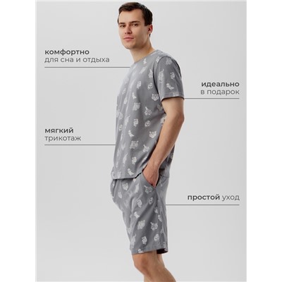 Пижама мужская (футболка, шорты) KAFTAN Tiger, размер 56