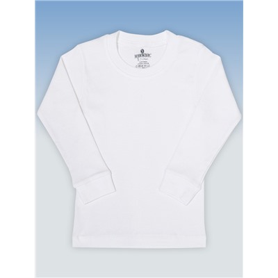 2223-01 Футболка длинный рукав белая (BAYKAR)