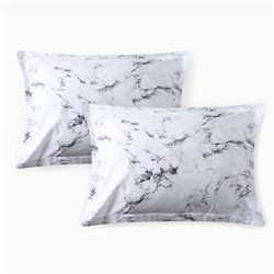 Комплект наволочек «Этель» Marble, 50×70+3 см, 2 шт., перкаль, хлопок 100%