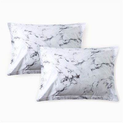 Комплект наволочек «Этель» Marble, 50×70+3 см, 2 шт., перкаль, хлопок 100%