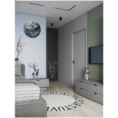 Часы настенные Terra, планета Земля, интерьерные, плавный ход, d=33.5 см