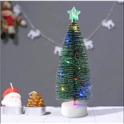 Елка настольная 25см желтое свечение