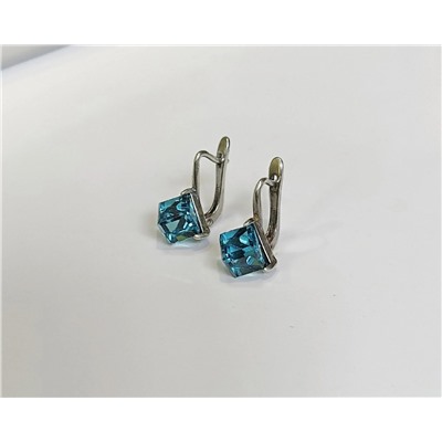 Серьги "Кубик" 6мм