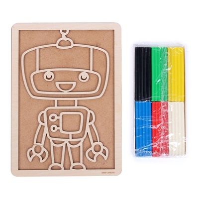 Пластилиновые картинки «Робот», 21×15 см