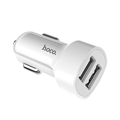 Адаптер Автомобильный с кабелем Hoco Z2A 2USB/5V/2.4A (USB/Micro USB) (white) (white)