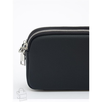 Сумка женская кожаная 6016PE black Polina&Eiterou