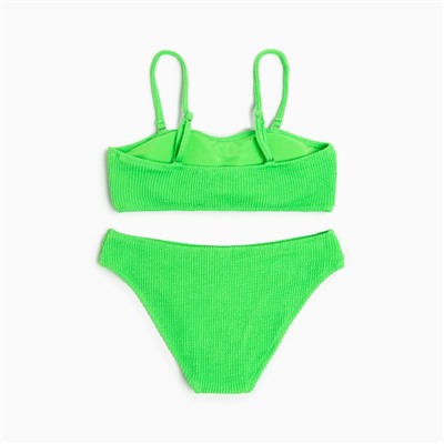 Купальник раздельный однотонный женский MINAKU, размер 48, зелёный