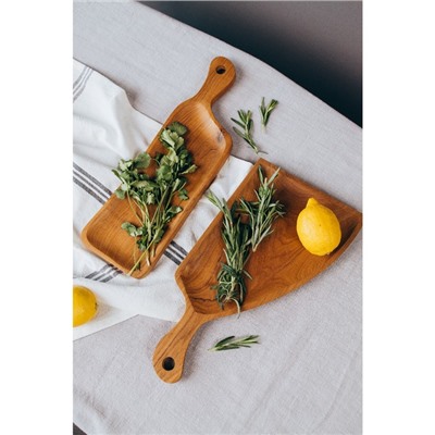 Блюдо, 40×13×2 см, тиковое дерево