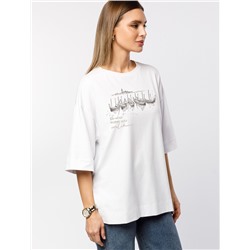 Футболка свободного кроя с авторским принтом