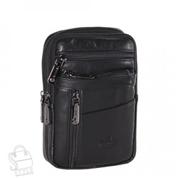Сумка мужская кожаная кожаный 325015Z black  Zinimsk