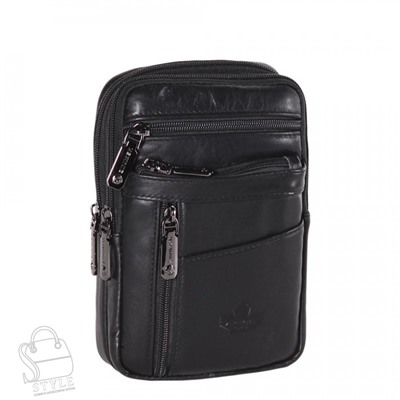 Сумка мужская кожаная кожаный 325015Z black  Zinimsk