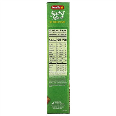 Familia, Swiss Muesli, No Added Sugar, 29 oz (822 g)