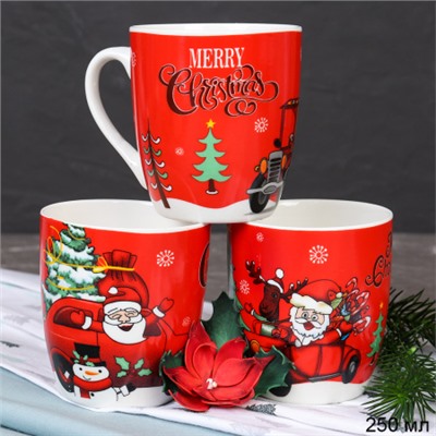Кружка новогодняя 250 мл / XP009 /уп 12/96/