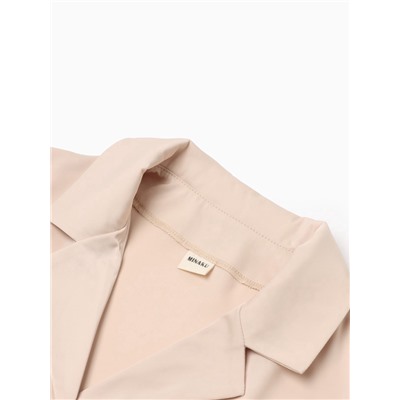 Пижама женская (рубашка, шорты) женская MINAKU: Home collection, жемчужная, размер 44