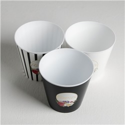 Набор кашпо для цветов 3 в 1 «Beautiful», тиснение, 0.8 л, 11×12 см