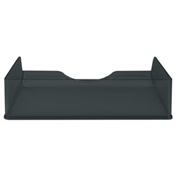 Лоток для бумаг горизонтальный ДЕЛЬТА тонированный черный ЛТГ-30464 Стамм