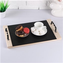 УЦЕНКА Поднос с меловой доской, деревянный 47.3×29×7 см