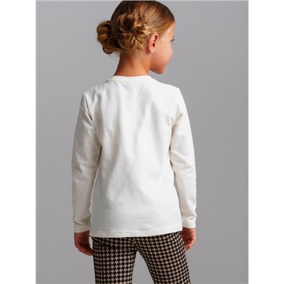 Фуфайка трикотажная для девочек (футболка с длинными рукавами)