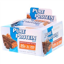 Pure Protein, шоколадный батончик с арахисовым маслом, 6 батончиков, весом 50 г (1,76 унции) каждый