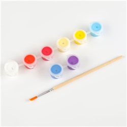 Картина по номерам на новый год на холсте с подрамником «Змейка в шапочке», 21×15 см