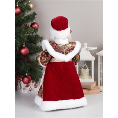 Фигурка Дед Мороз 40 см красный кафтан / DA48-16 /уп 18/музыкальный