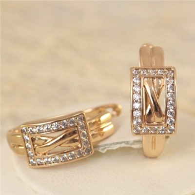 Серьги позолота H01-15427