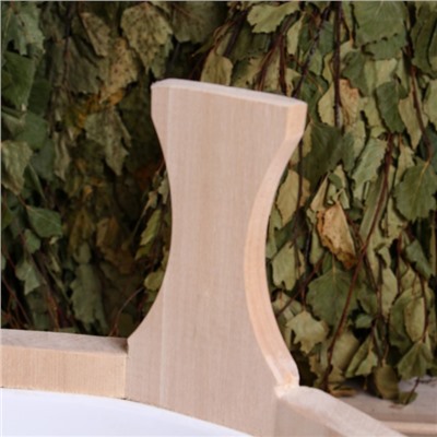 Шайка - таз для бани и сауны, 9 л, деревянная, пластиковая вставка, «Добропаровъ»