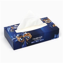 Салфетки бумажные в коробке «Новый год!», 100 шт., двухслойные