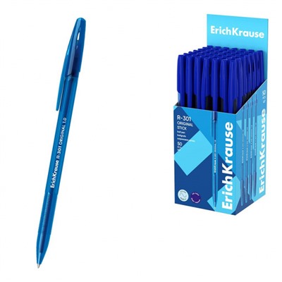 Ручка шариковая R-301 1.0мм 60968 синяя тонированная ErichKrause