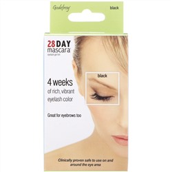Godefroy, 28 Day Mascara, гель для окрашивания ресниц, черный, набор для 25 применений