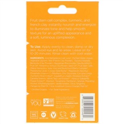 Andalou Naturals, мгновенное сияние, маска для лица с куркумой и золотой глиной, 8 г (0,28 унции)