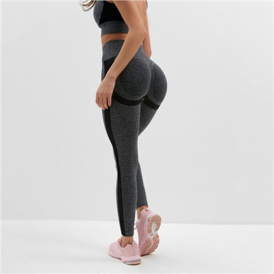 Легинсы спортивные женские MINAKU: SPORTLY, серые, размер 42-44