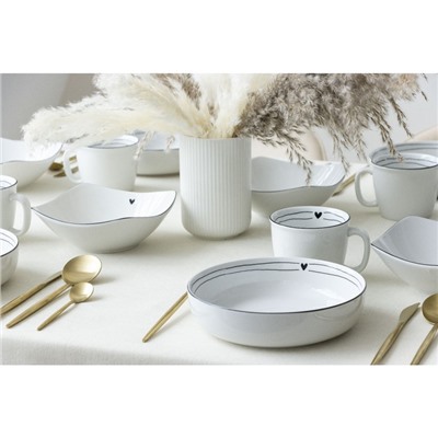 Тарелка суповая керамическая «С любовью», d=20 см, 1000 мл, ручная работа