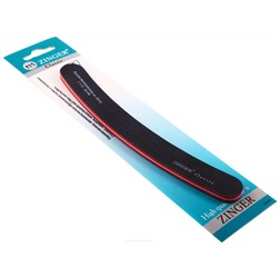 Zinger Пилка для ногтей абразивная бумеранг / Classic ЕЕ-02, 100/180, черно-красный 2535